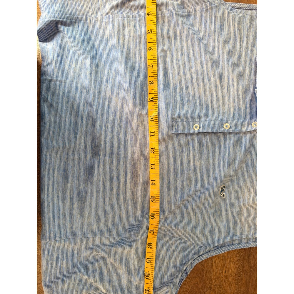 Vineyard Vines Performance Sleeveless Polo Top Blue Striped XL - Picture 7 of 8
